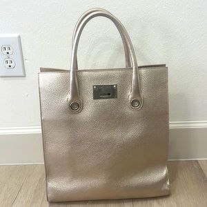 Jimmy Choo large tote in Rose Gold